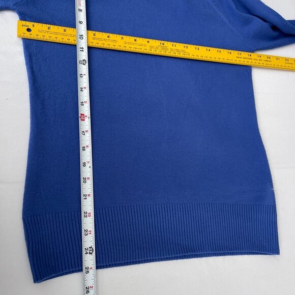 French Connection Sweater Babysoft Raglan Sleeve Pullover Crew Neck Blue Large - Picture 7 of 9